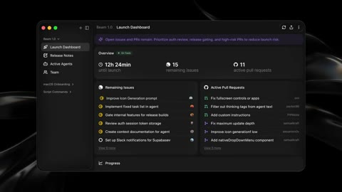 Beat 11: Launch dashboard