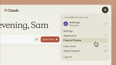 Beat 1: Account menu