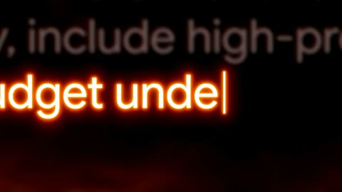 Beat 5: Budget line