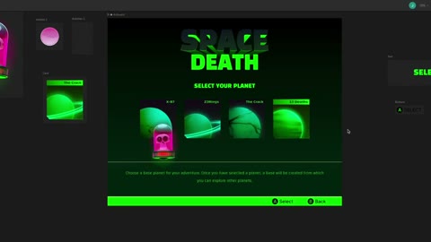 Beat 7: Space Death menu