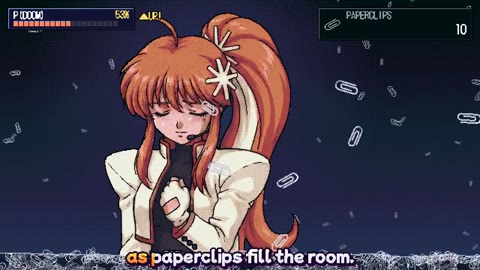 Beat 53: Paperclips fill the room