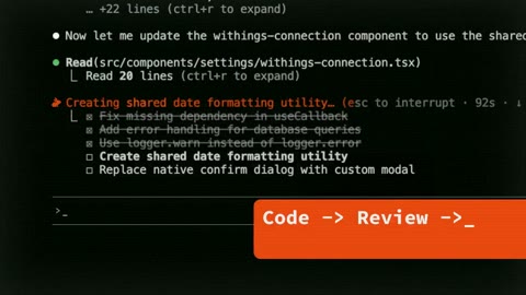 Beat 12: Code → Review → Fix