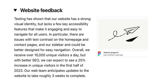 Beat 4: Website feedback