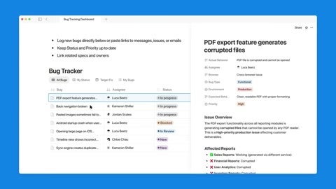 Beat 17: Bug page