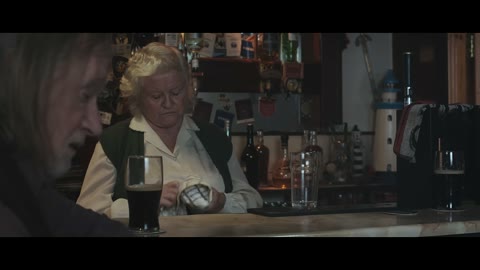 Beat 1: Barmaid wipes glass