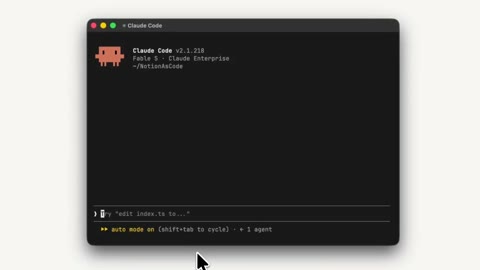 Beat 2: Terminal appears