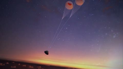 Beat 17: Capsule in dusk sky
