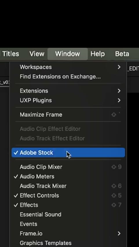 Beat 3: Menu bar