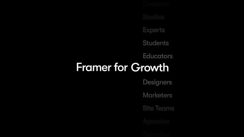 Beat 1: Framer for Growth