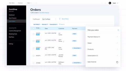Beat 10: Orders filter