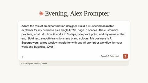 Beat 1: Prompt typed