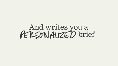 Beat 12: Personalized brief