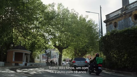 Beat 10: Courier on a tree-lined road