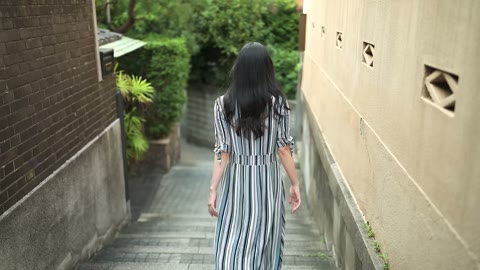 Beat 8: Dissolve to garden path