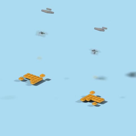 Beat 1: Bricks drift in