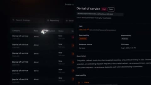 Beat 6: Findings table