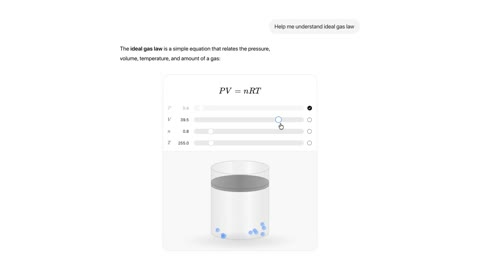 Beat 4: Gas law widget