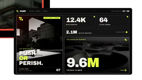 Beat 1: Dark stats slide