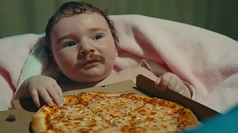 Beat 10: Baby with pizza