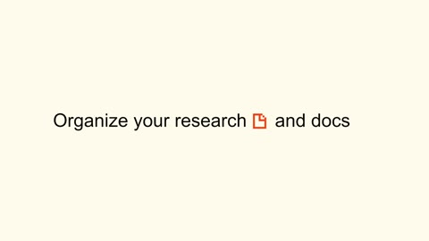 Beat 13: Organize your research