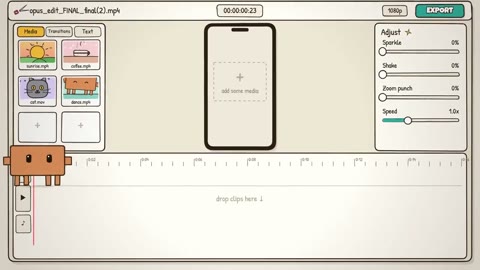 Beat 1: Empty editor