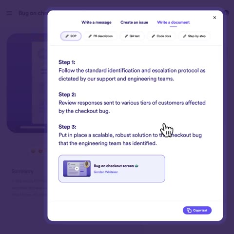 Beat 5: Write a document