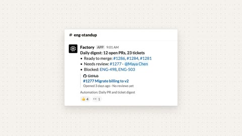 Beat 6: Slack digest