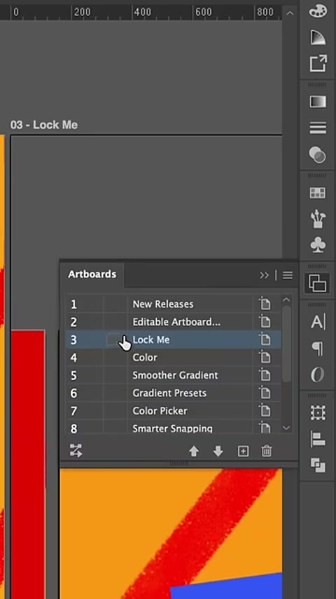 Beat 6: Lock artboards