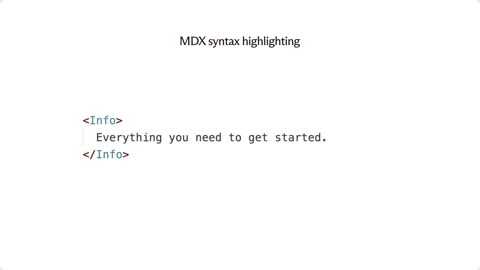 Beat 14: MDX syntax highlighting