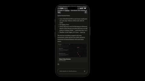 Beat 7: Itinerary text