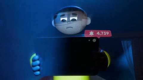 Beat 3: Face in screen glow