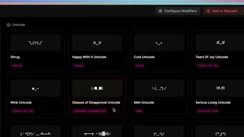 Beat 8: Select all, Unicode faces