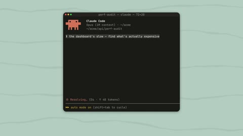 Beat 1: Prompt typed