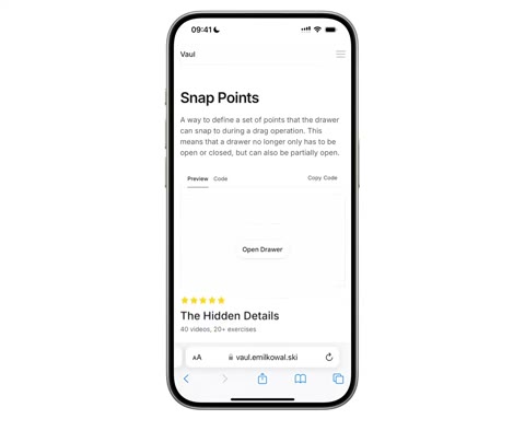Beat 6: Snap Points page