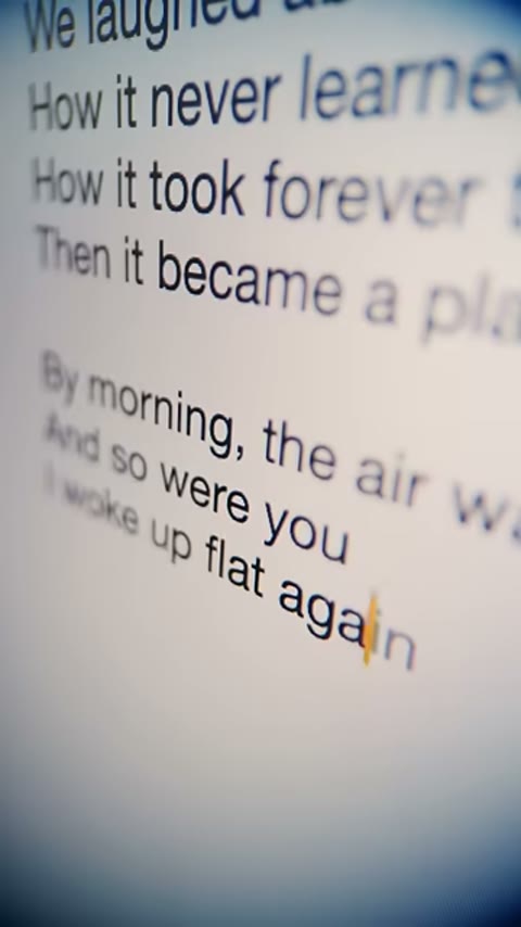 Beat 4: Poem on page
