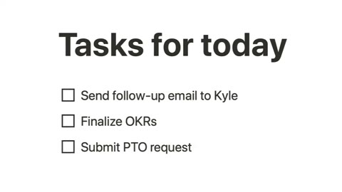 Beat 14: Tasks for today