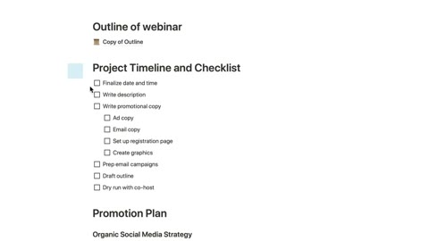 Beat 21: Share and webinar plan