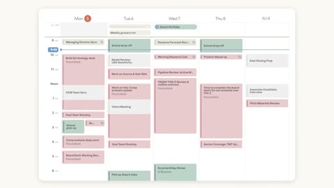 Beat 1: Packed calendar