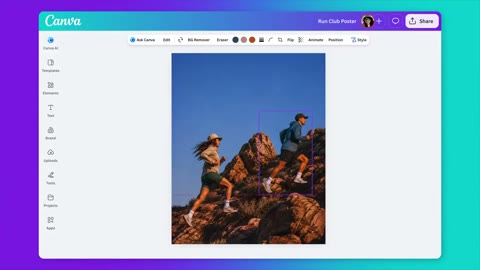 Beat 8: Canva editor opens