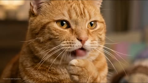 Beat 6: Cat licks paw