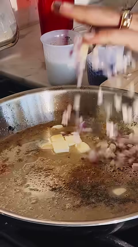 Beat 9: Butter in pan