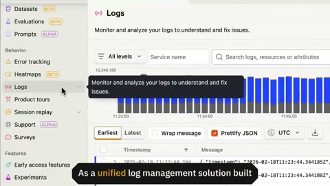 Beat 13: Logs feature intro