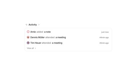 Beat 8: Activity feed