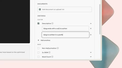 Beat 9: Descriptive criteria
